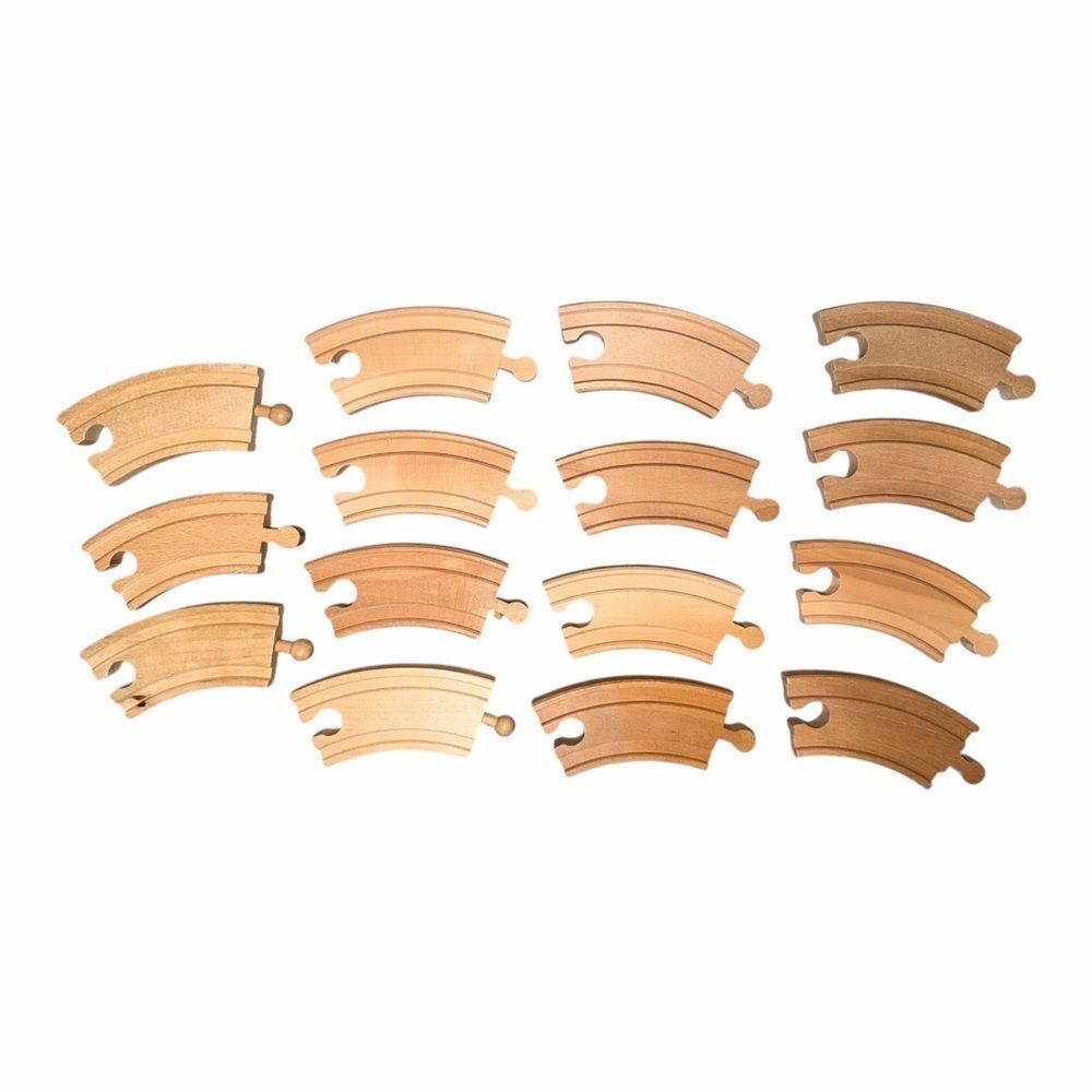 Thomas & Friends Wooden Railway 3.5" Short Curved Train Track Accessory 15 Pcs - Picture 2 of 2